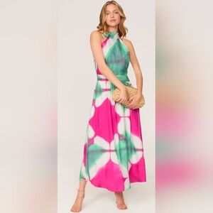 Busayo Tie Dye Halter Dress SiZe 10 Rent The Runway